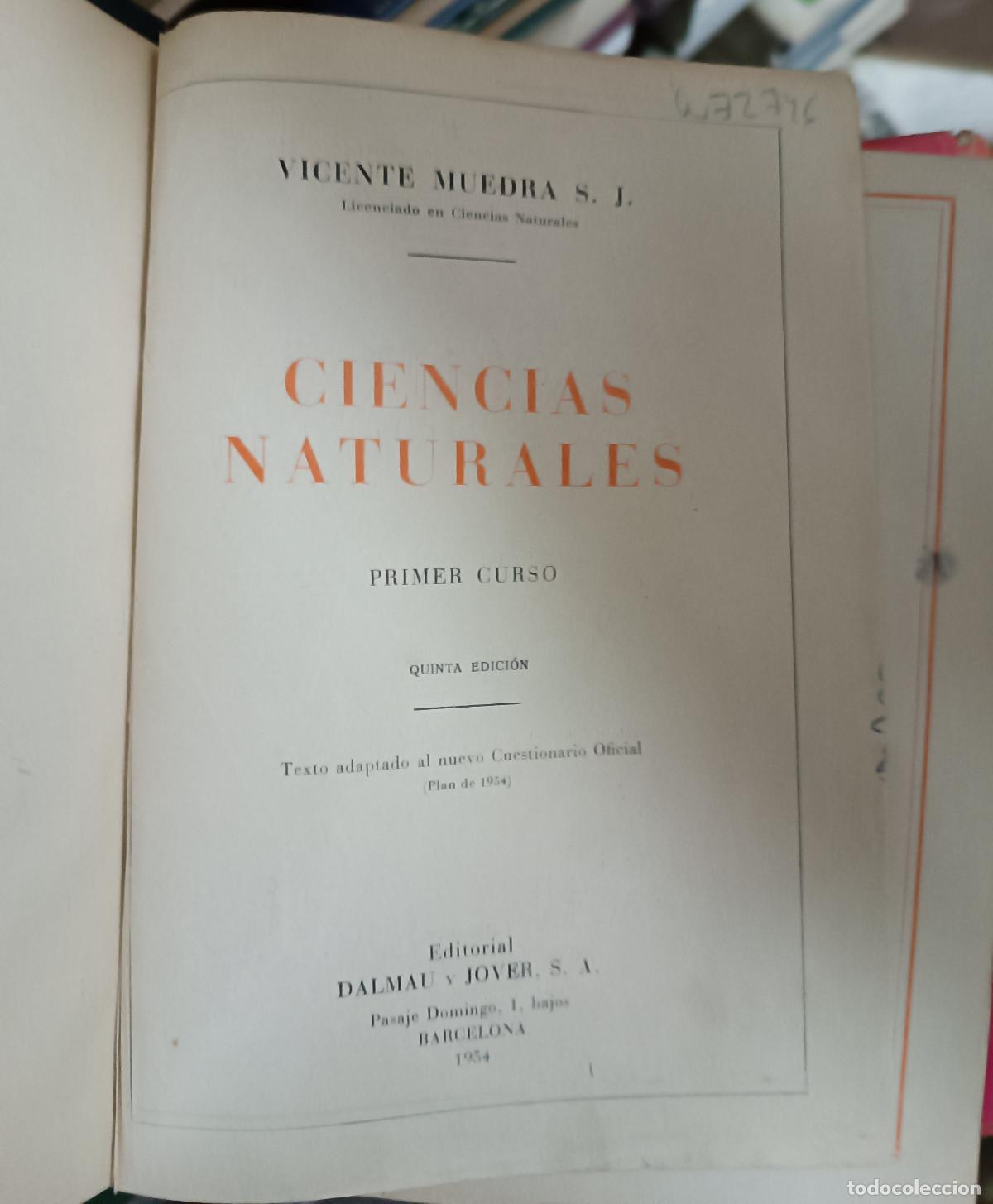 Libri di seconda mano: Ciencias Naturales. Primer curso - MUEDRA, Vicente:
