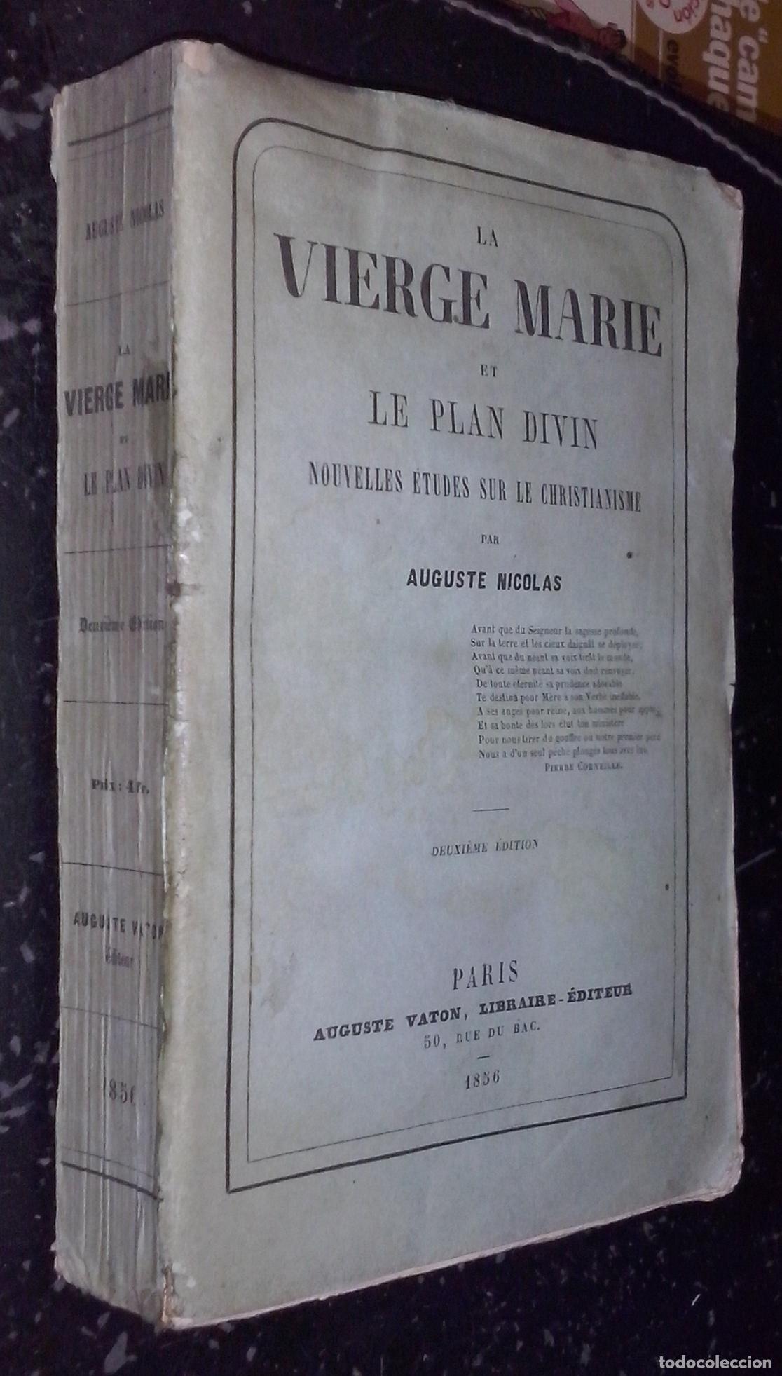 Libros: La vierge Marie et le plan divin. Nouvelles &eacute;tudes sur le christianisme - NICOLAS, Auguste: