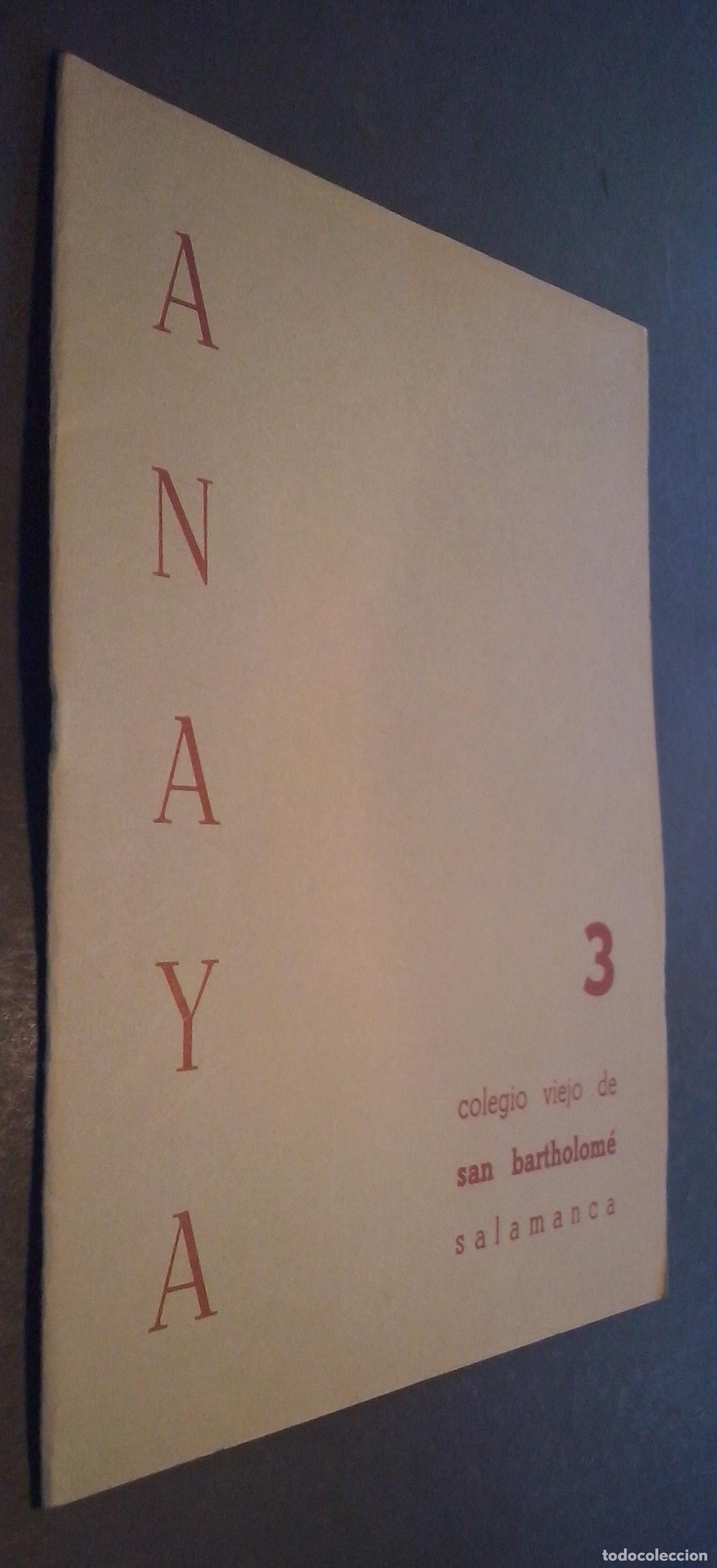 Livros em segunda m&atilde;o: Anaya. Revista del Colegio Mayor san Bartolom&eacute;. A&ntilde;o I - N&ordm; 3. Mayo 1963 - REVISTA: