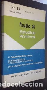 Libri di seconda mano: Revista de estudios pol&iacute;ticos. Nueva &eacute;poca. N&int; 14. Marzo-Abril 1980 - REVISTA: