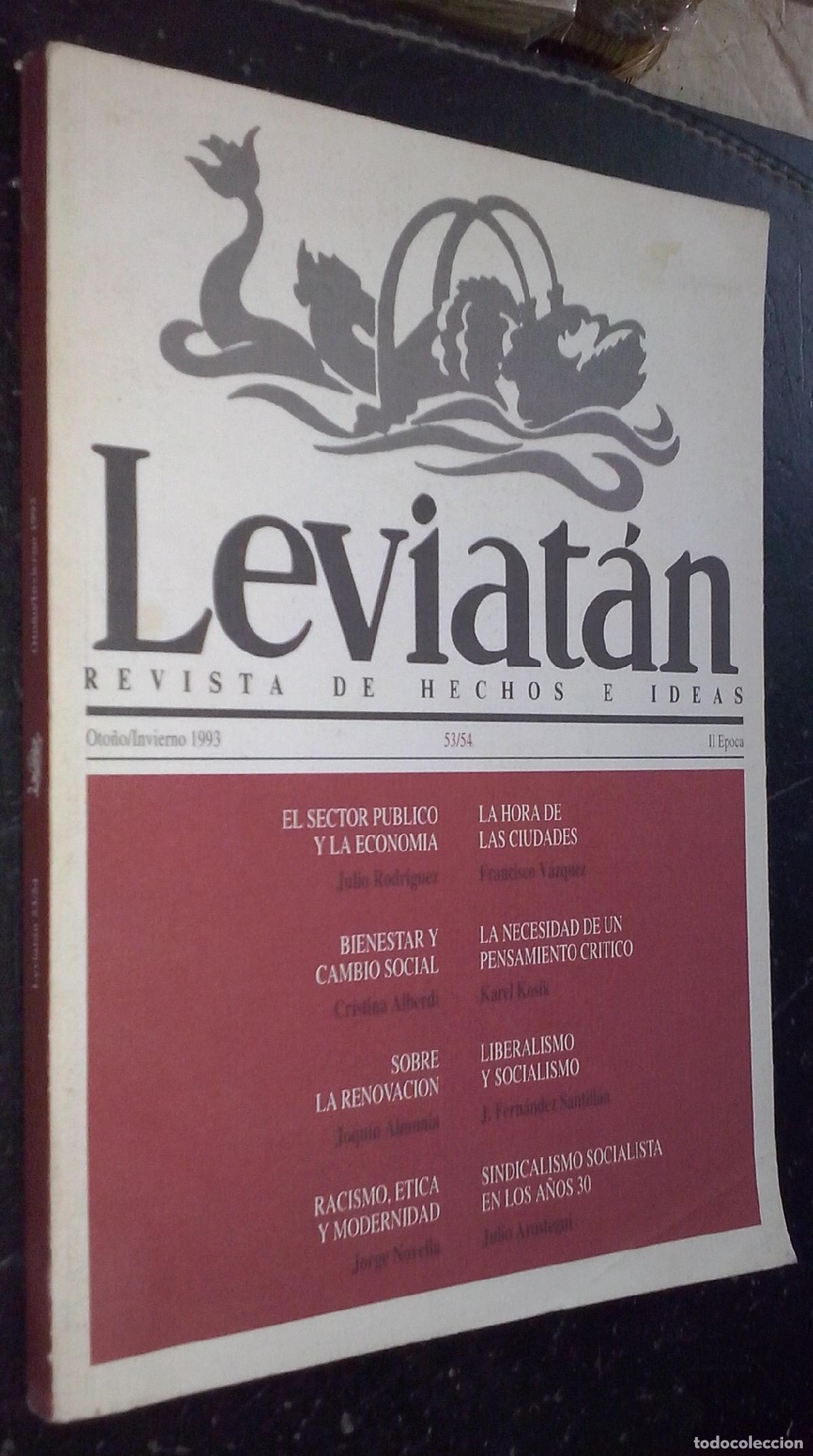 Livros em segunda m&atilde;o: Leviat&aacute;n. Revista de hechos e ideas. N&ordm; 53-54. II &eacute;poca. Oto&ntilde;o-Invierno 1993 - REVISTA: