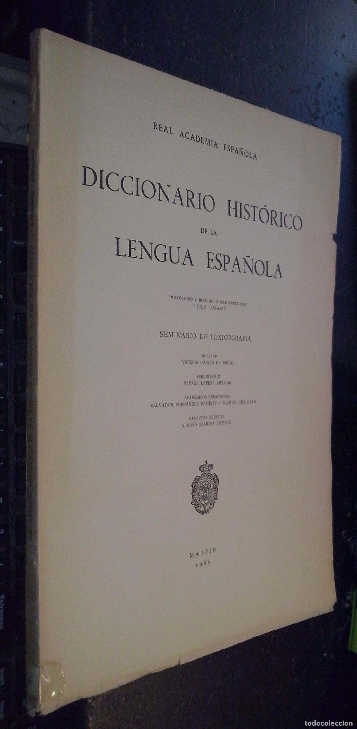 Libros: Diccionario hist&oacute;rico de la lengua espa&ntilde;ola. Seminario de Lexicograf&iacute;a. Fasc&iacute;culo sexto: achupalla-a