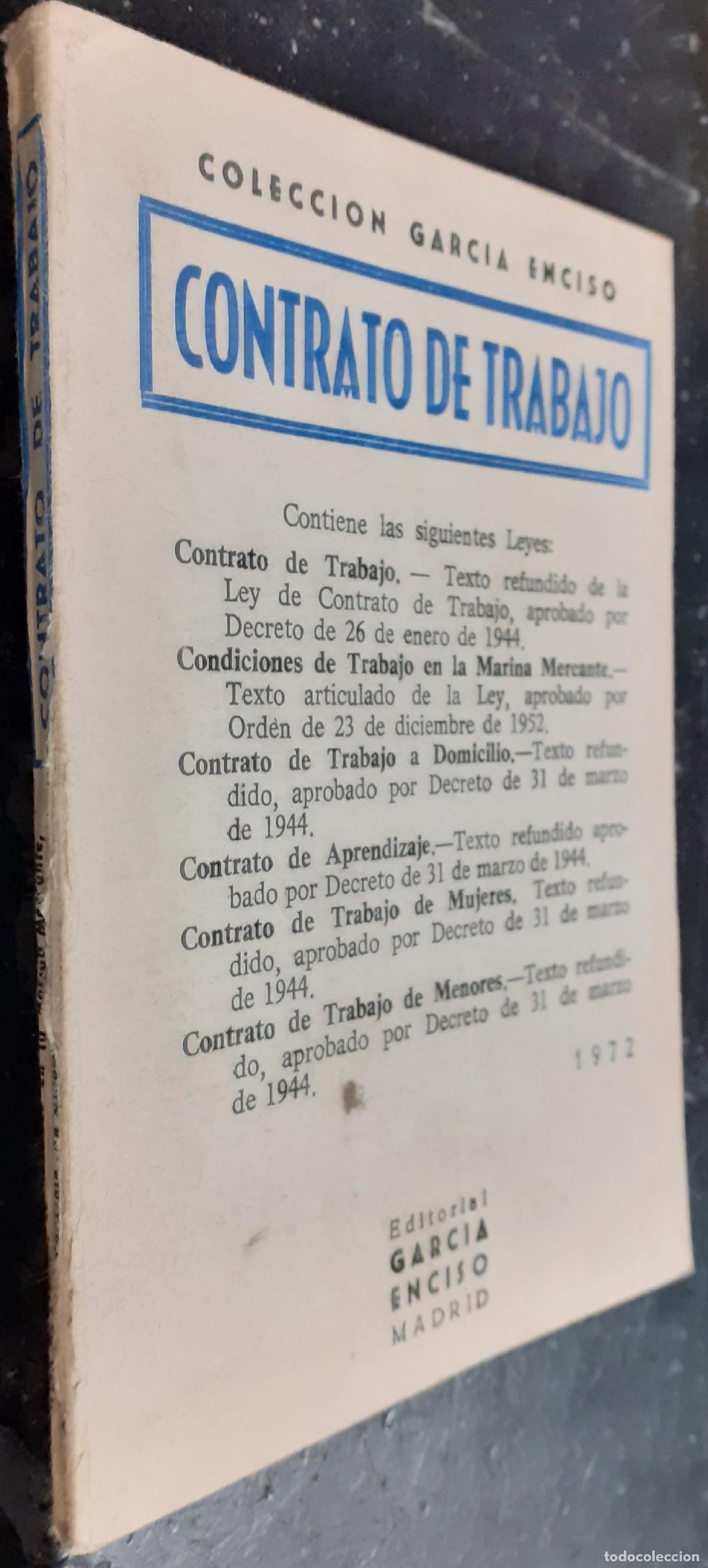 Libros: Contrato de Trabajo. Colecci&oacute;n Garc&iacute;a Enciso - GARCIA ENCISO: