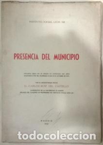 B&uuml;cher: Presencia del municipio. Discurso le&iacute;do en la sesi&oacute;n de apertura del a&ntilde;o acad&eacute;mico 1957-58, celebrad