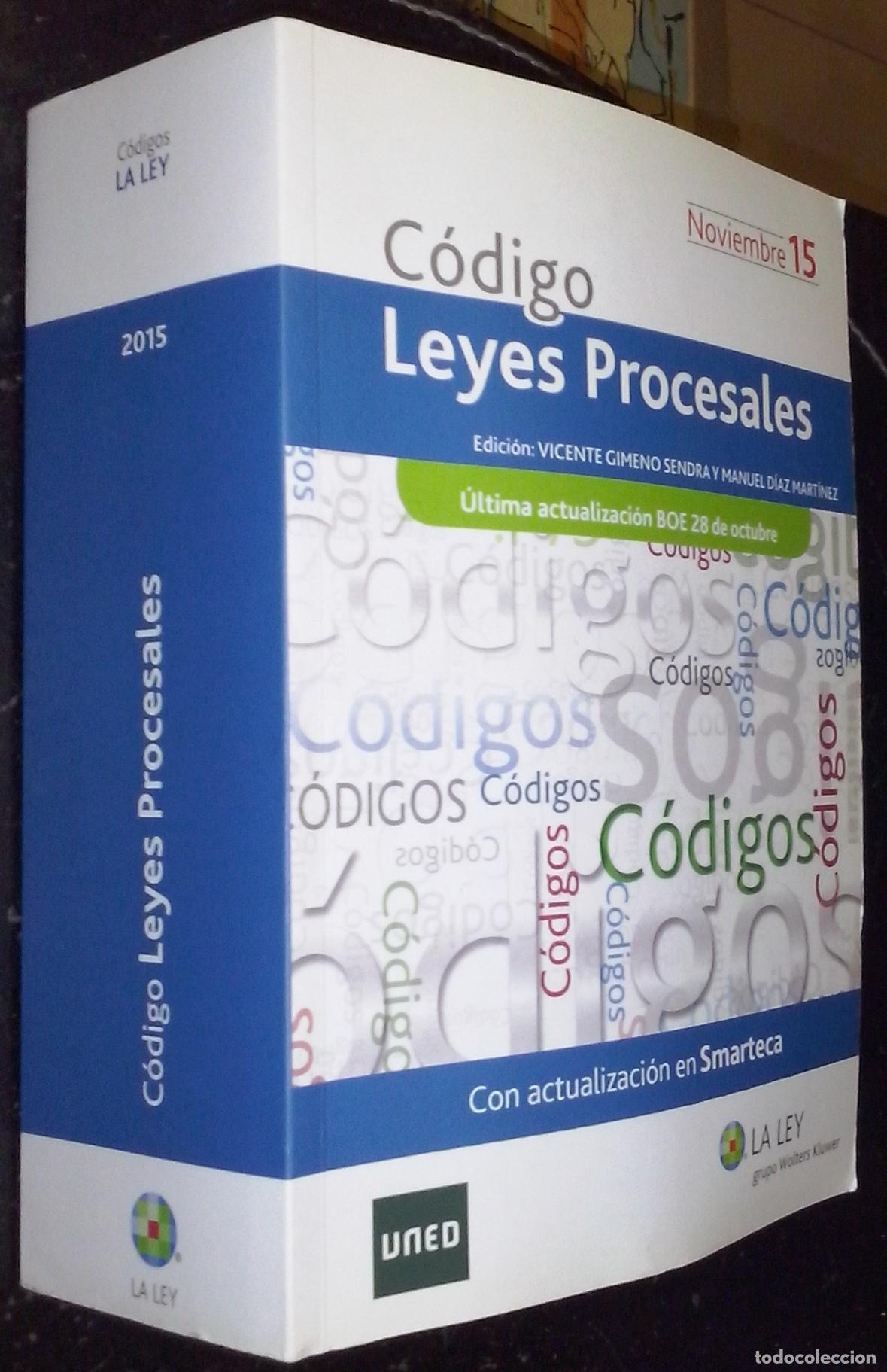 books: C&oacute;digo de leyes procesales. Noviembre 2015 - GIMENO SENDRA, Vicente y D&Iacute;AZ MART&Iacute;NEZ, Manuel:
