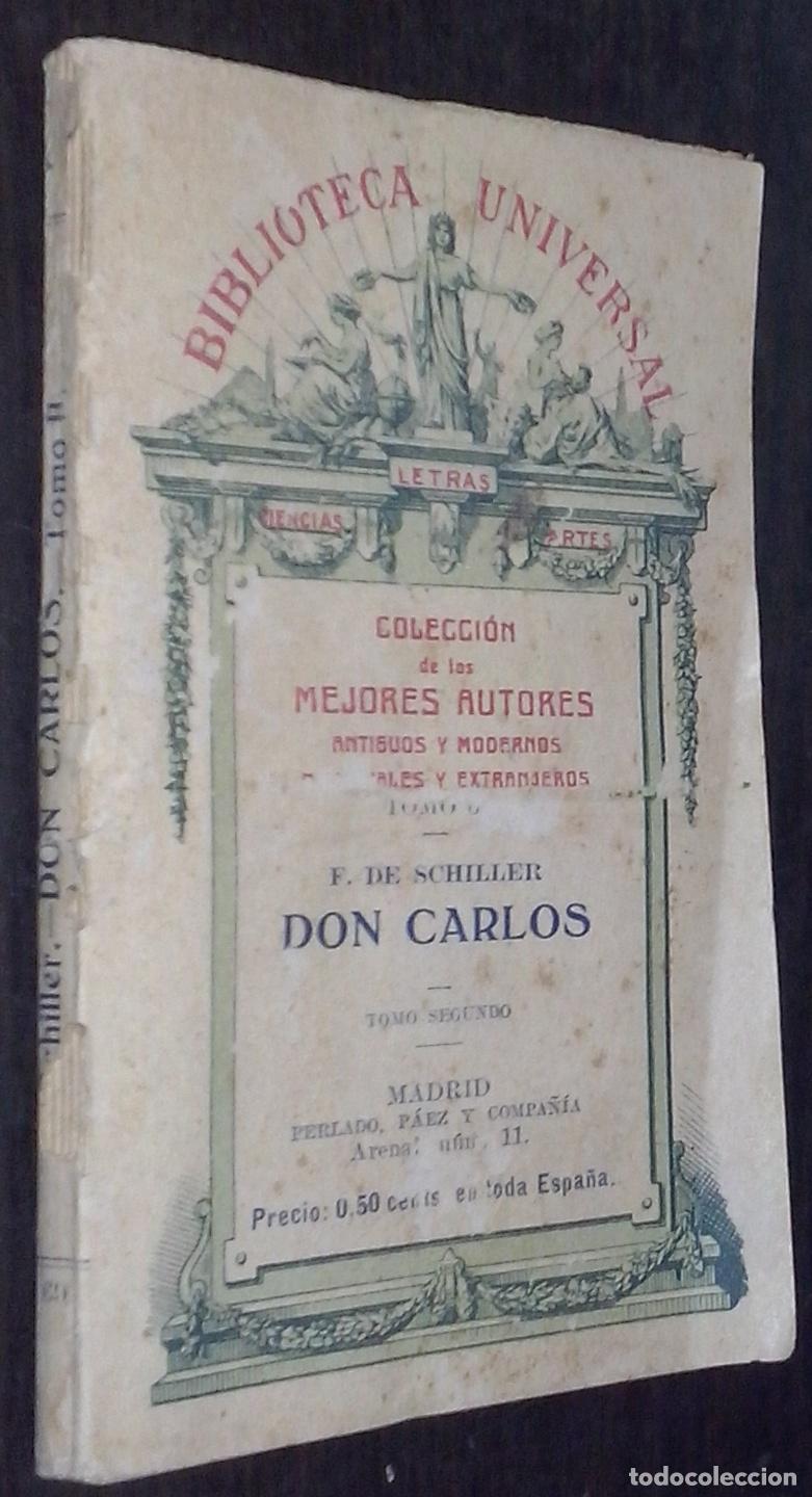 Libri di seconda mano: Don Carlos. Infante de Espa&ntilde;a. Poema dram&aacute;tico - SCHILLER, F. de: