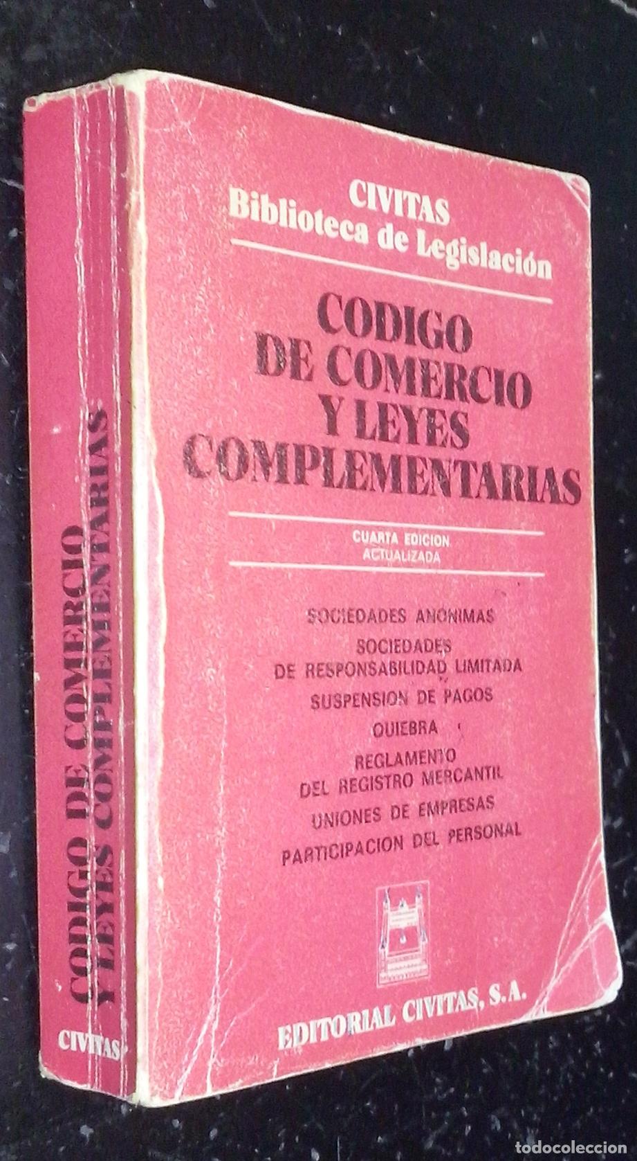 Libros: C&oacute;digo de comercio y leyes complementarias. Sociedades an&oacute;nimas. Sociedades de responsabilidad limit - Foto 1