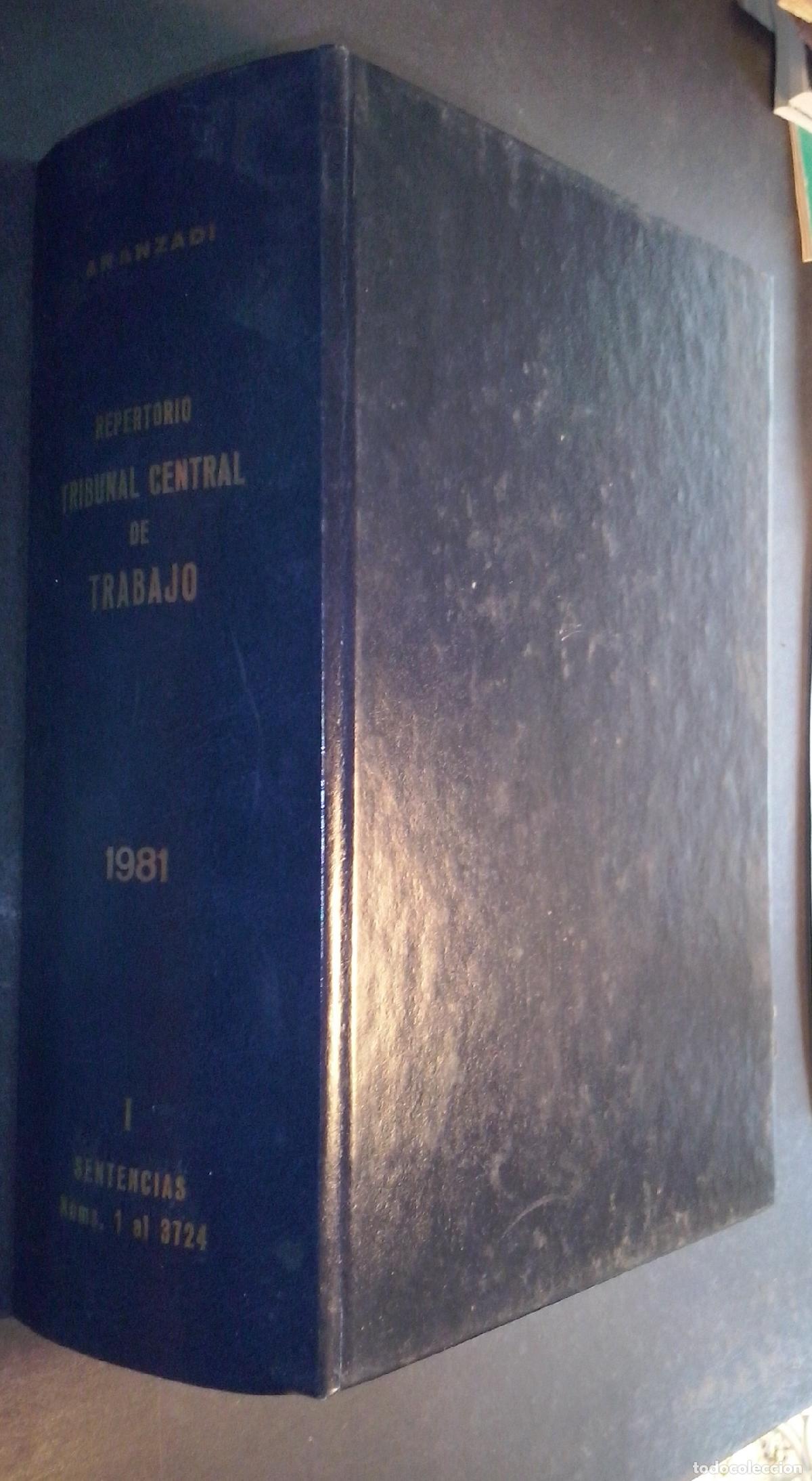 books: Repertorio de sentencias del Tribunal Central de Trabajo, 1981. Tomo I - AA. VV.: