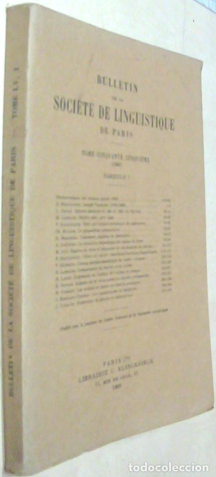 B&uuml;cher: Bulletin de la Soci&eacute;t&eacute; de linguistique de Paris. Tome cincuante cinquieme (1960). Fascicule I - AA.