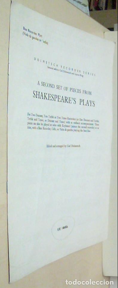 Libros: A Second Set of Pieces from Shakespeare s Plays. Bass Recorder Part(Viola da gamba or cello). UE I 4