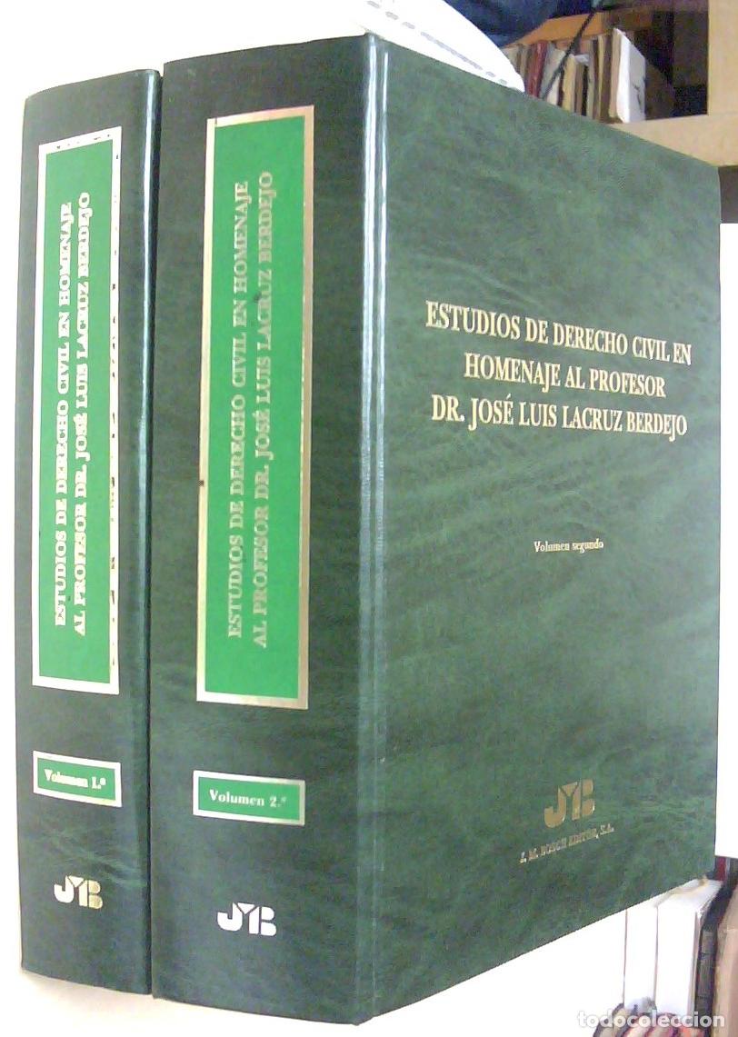 Libros: Estudios de derecho civil en homenaje al profesor Jos&eacute; Luis Lacruz Berdejo. 2 tomos - AA. VV.: