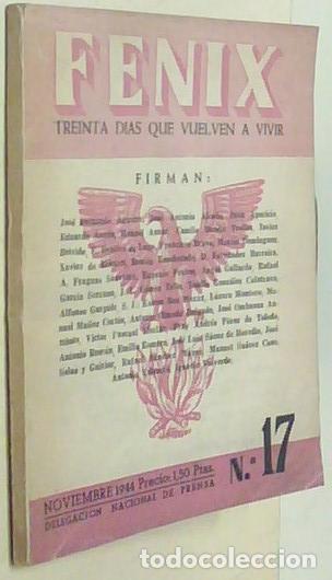 Libri di seconda mano: F&eacute;nix. Treinta d&iacute;as que vuelven a vivir. Volumen II. Noviembre 1944. N&ordm; 17 - AA. VV.: