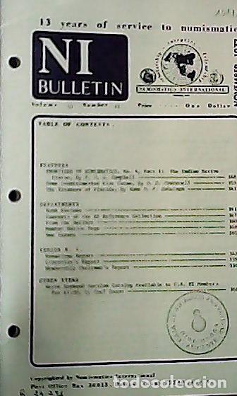 Libros: NI Bulletin. November 1977. Volume 11. Number 11 - AA.VV. - NUMISMATICS: