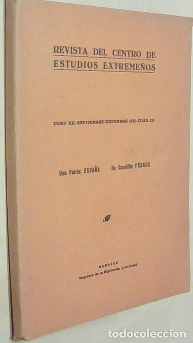 B&uuml;cher: Revista del Centro de Estudios Extreme&ntilde;os. Tomo XII. Septiembre - Diciembre 1938. Cuaderno III - AA.