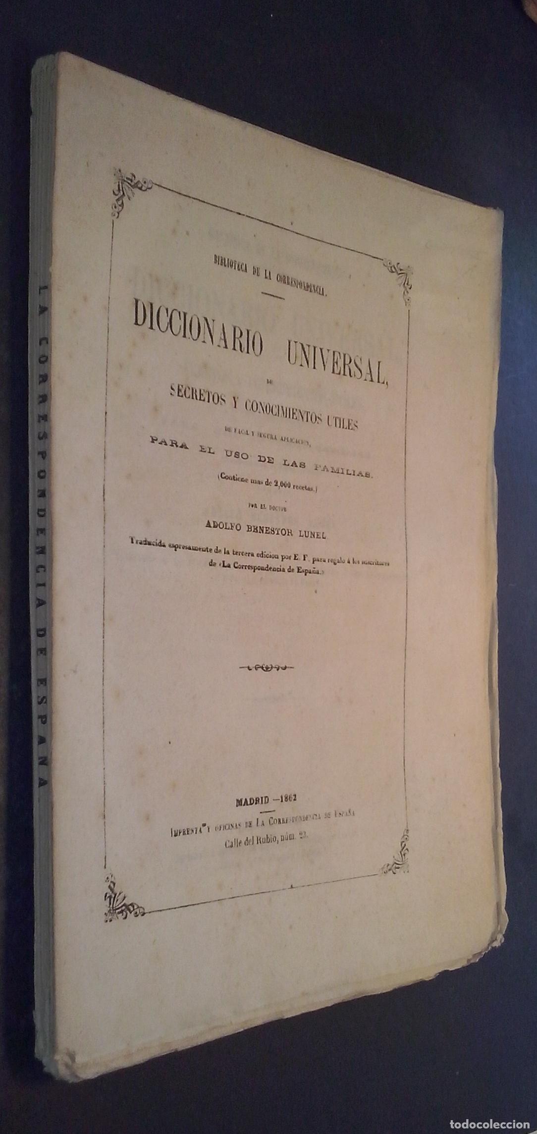 B&uuml;cher: Diccionario universal, de secretos y conocimientos &uacute;tiles de f&aacute;cil y segura aplicaci&oacute;n, para el uso
