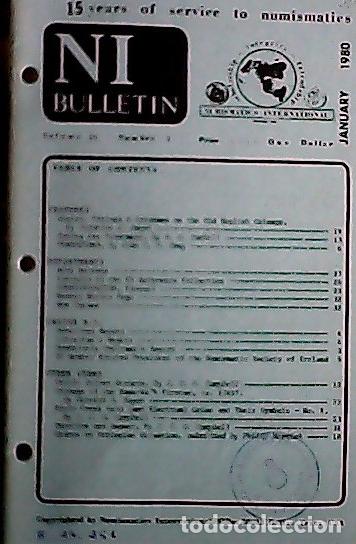 Libros: NI Bulletin. January 1980. Volume 14. Number 1 - AA.VV. - NUMISMATICS: