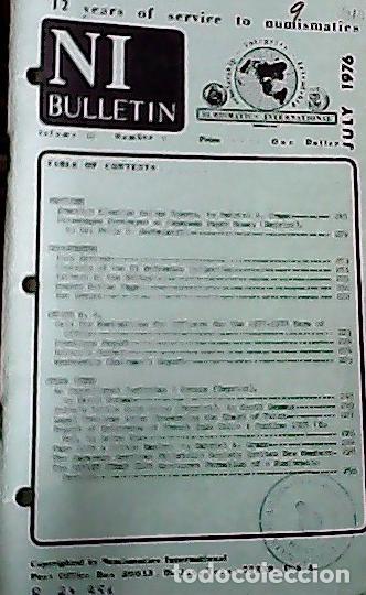 Libros: NI Bulletin. July 1976. Volume 10. Number 7 - AA.VV. - NUMISMATICS: