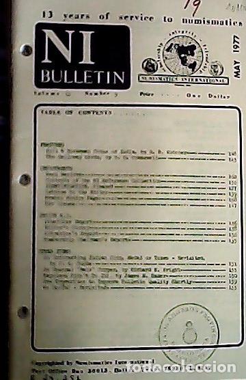 Libros: NI Bulletin. May 1977. Volume 11. Number 5 - AA.VV. - NUMISMATICS: