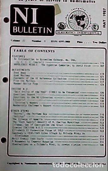 Libros: NI Bulletin. May 1987. Volume 21. Number 5 - AA.VV. - NUMISMATICS: