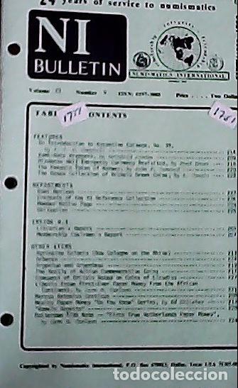 Libros: NI Bulletin. September 1988. Volume 22. Number 9 - AA.VV. - NUMISMATICS: