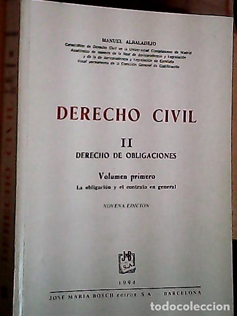 Libri di seconda mano: Derecho civil - Albaladejo Garc&iacute;a, Manuel: