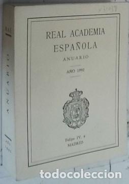Libros: Real Academia Espa&ntilde;ola 1992 - ANUARIO: