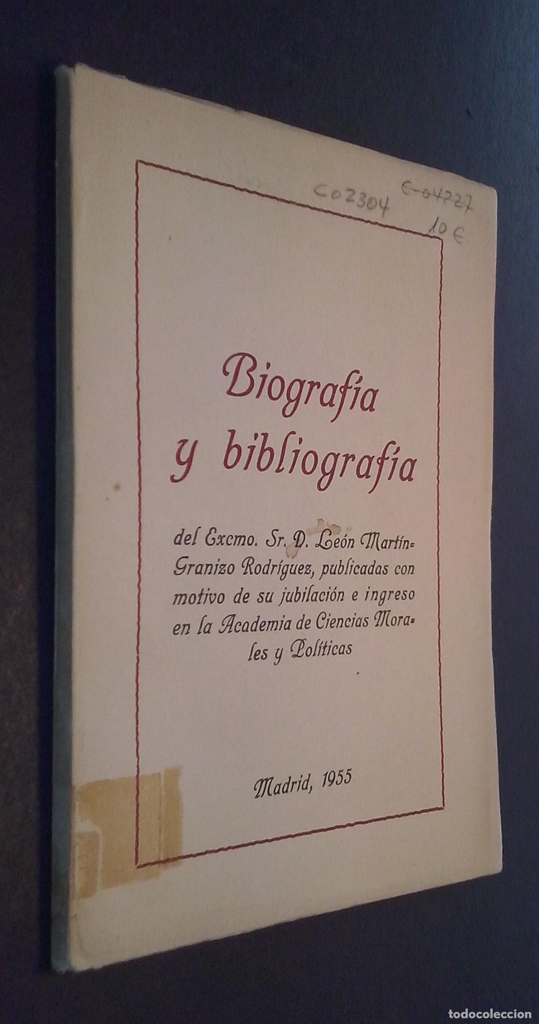 Libri di seconda mano: Biograf&iacute;a y bibliograf&iacute;a del Excmo. Sr. D. ...., publicadas con motivo de su jubilaci&oacute;n e ingreso en