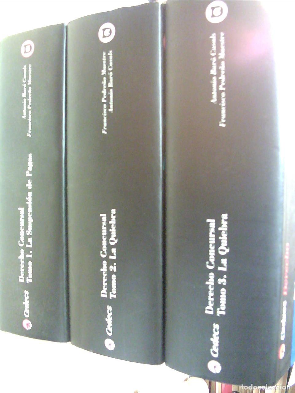 books: Derecho concursal. 3 TOMOS - BARO CASALS, Antonio y PEDRE&Ntilde;O MAESTRE, Francisco: