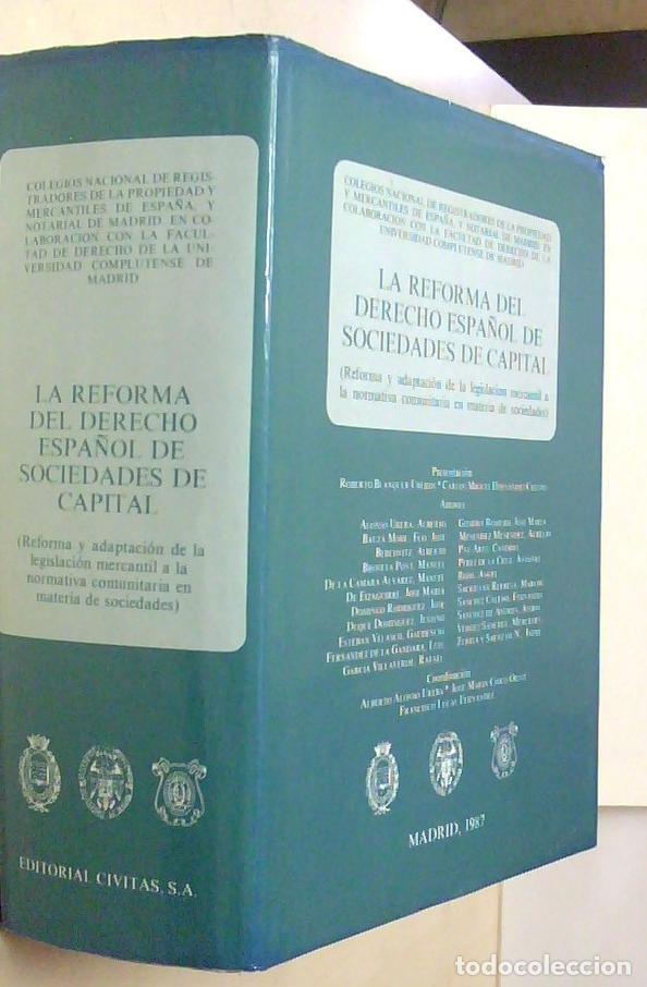 Libros: La reforma del derecho espa&ntilde;ol de sociedades de capital - BLANQUER UBEROS, Roberto y OTROS: