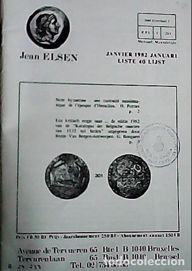 Libri di seconda mano: Jean Elsen. Liste 40. Janvier. 1982. 1546 items - CATALOG LISTE: