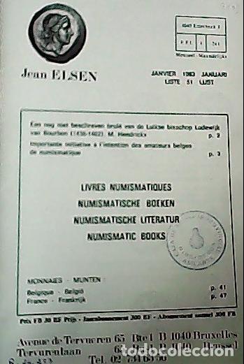 Libri di seconda mano: Jean Elsen. Liste 51. Janvier. 1983. 672 items - CATALOG LISTE: