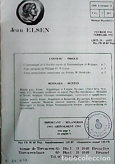 Libri di seconda mano: Jean Elsen. Liste 29. Fevrier. 1981. 533 items - CATALOG LISTE: