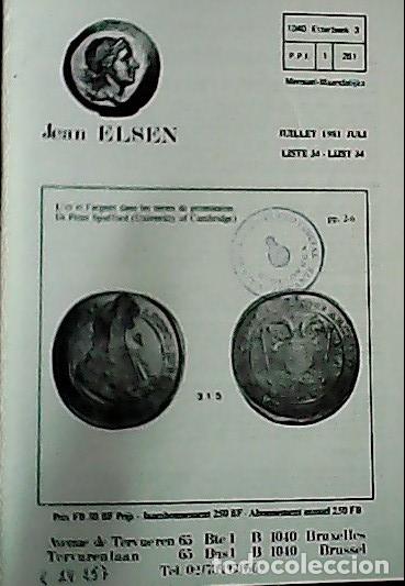 Libri di seconda mano: Jean Elsen. Liste 34. Juillet. 1981. 405 items - CATALOG LISTE:
