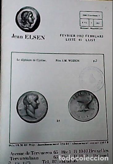 Libri di seconda mano: Jean Elsen. Liste 41. Fevrier. 1982. 524 items - CATALOG LISTE: