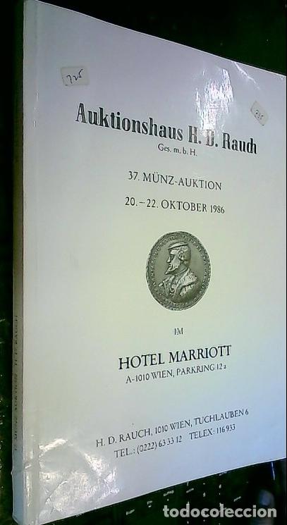 books: Auktionshaus H.D. Rauch. 37. Munz Auktion. 30-32 Oktober 1986. 3718 items - CATALOGUE AUCTION: