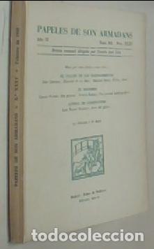 Livres: Papeles de Son Armadans. A&ntilde;o IV. Tomo XII. N&ordm; XXXV. Febrero, 1959. Revista mensual dirigida por ...