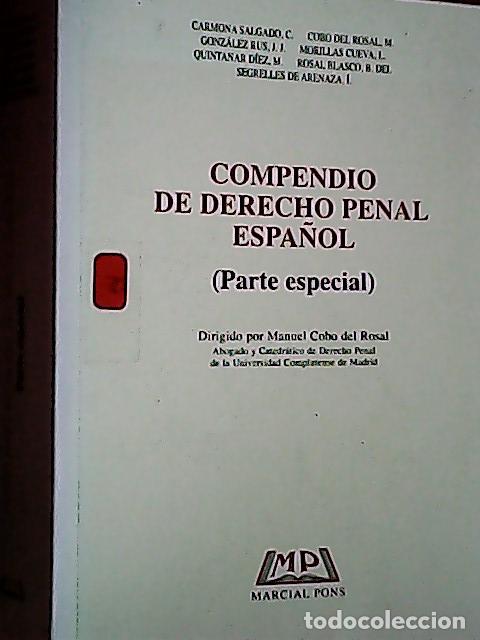 Libri di seconda mano: Compendio de Derecho Penal Espa&ntilde;ol : parte especial - Cobo del Rosal, Manuel ( director ):
