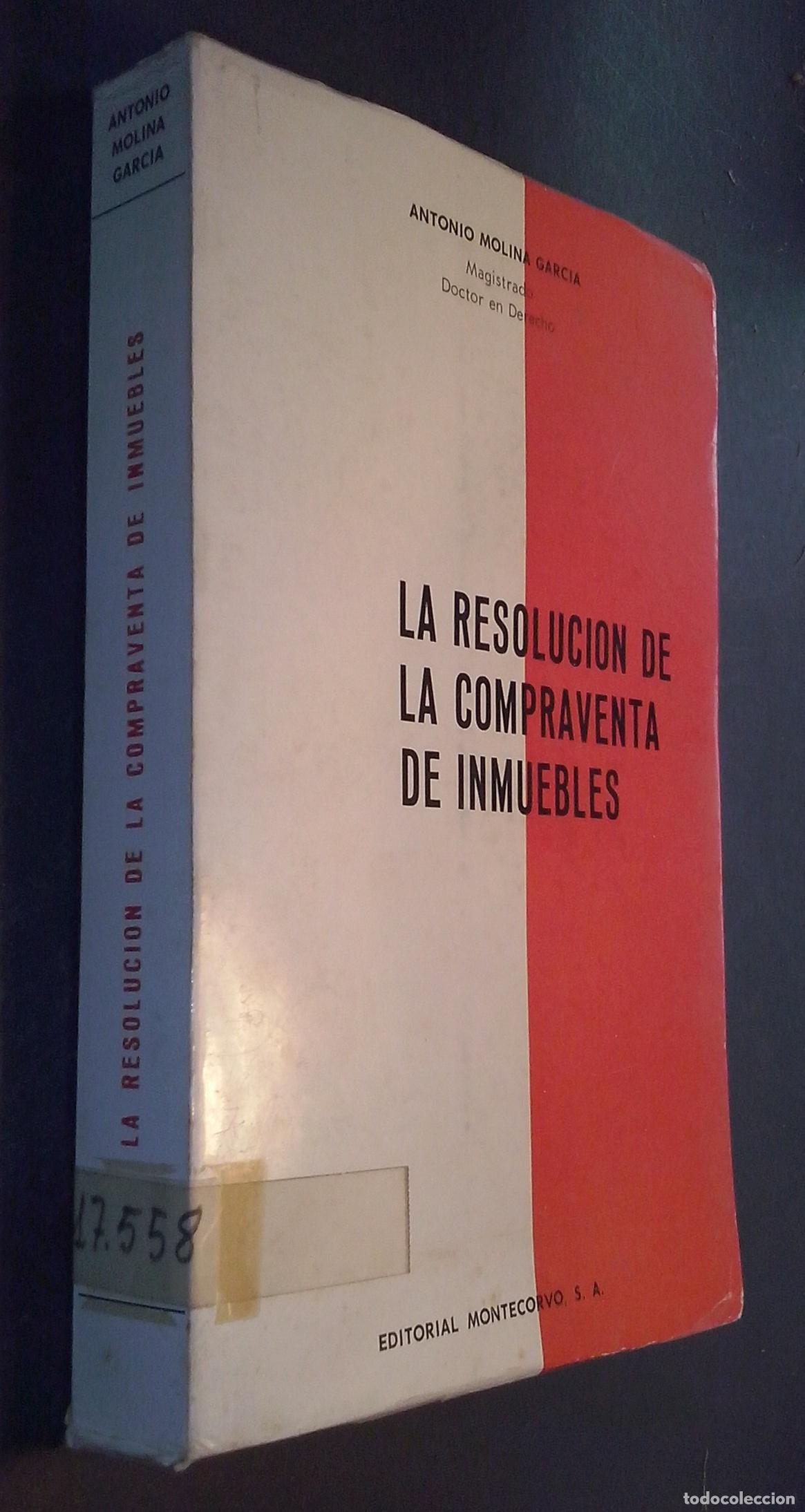 B&uuml;cher: La resoluci&oacute;n de compraventa de inmuebles - MOLINA GARC&Iacute;A, Antonio: