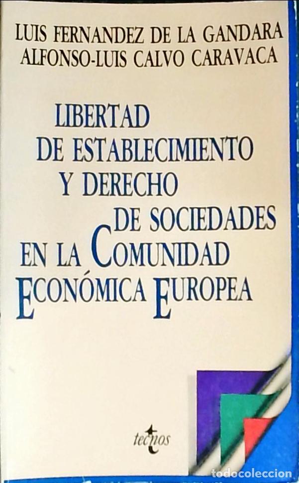 Livros em segunda m&atilde;o: Libertad de establecimiento y Derecho de sociedades en la Comunidad Econ&oacute;mica Europea - Fern&aacute;ndez de