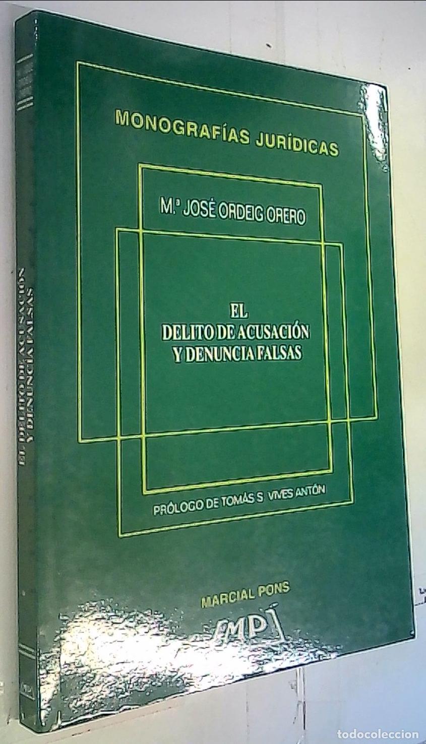 B&uuml;cher: El delito de acusaci&oacute;n y denuncias falsas - Ordeig Orero, Mar&iacute;a Jos&eacute;: