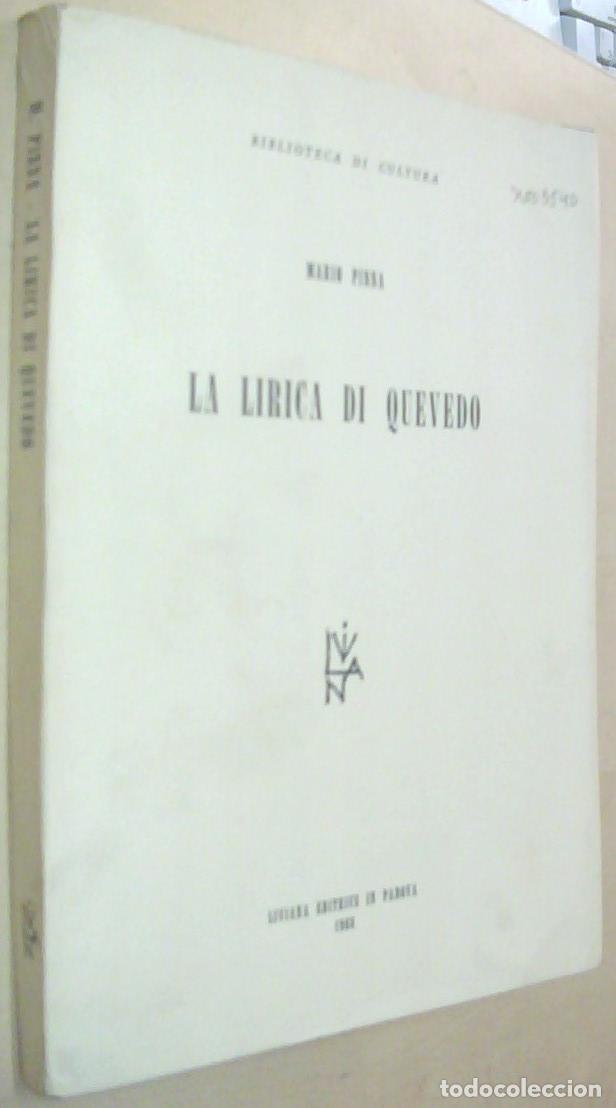 Libros: La lirica di Quevedo - PINNA, Mario: