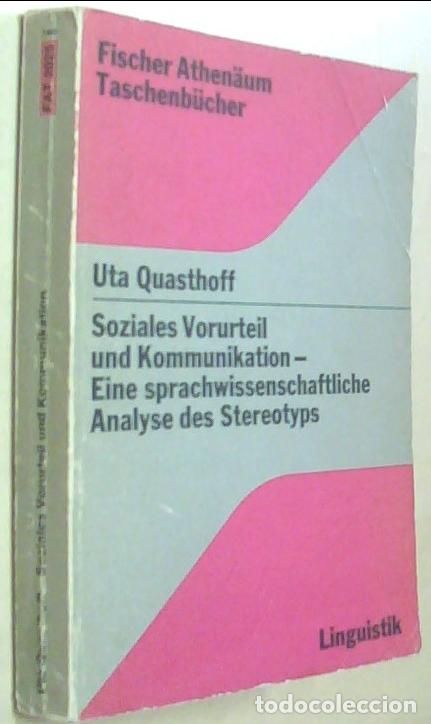 Libros: Soziales Vorurteil und Kommunikation: Eine sprachwissenschaftliche Analyse des Stereotyps. Ein inter