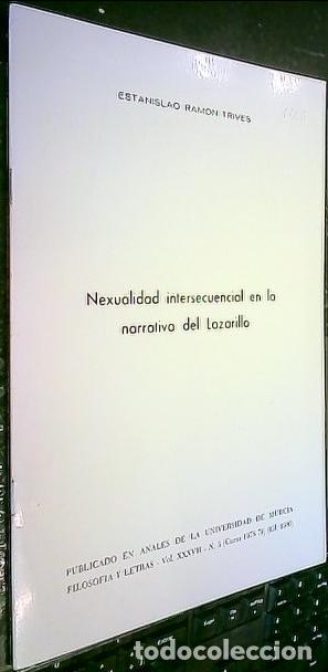 Libros: Nexualidad intersecuencial en la narrativa del Lazarillo. Publicado en Anales de la Universidad de M
