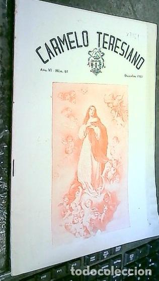 B&uuml;cher: Carmelo Teresiano n&ordm; 61 A&ntilde;o VI Diciembre 1950 - REVISTA: