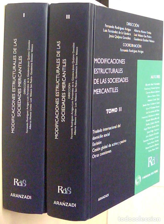 Livros em segunda m&atilde;o: Modificaciones estructurales de las sociedades mercantiles. 2 tomos - RODRIGUEZ ARTIGAS, Fernando y