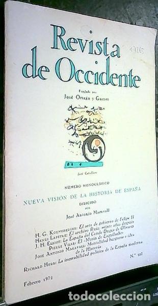 B&uuml;cher: Revista de Occidente n&ordm; 107 Febrero 1972. N&uacute;mero monogr&aacute;fico. Nueva visi&oacute;n de la Historia de Espa&ntilde;a