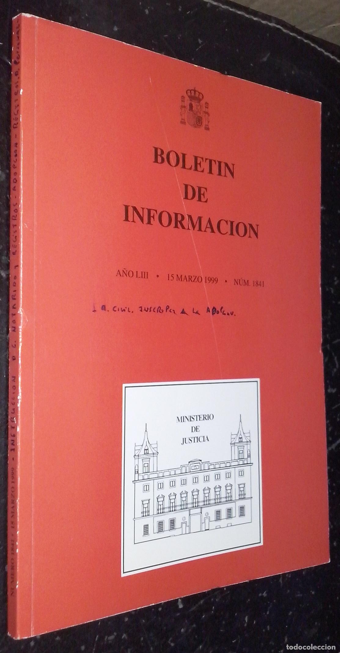 B&uuml;cher: Bolet&iacute;n de Informaci&oacute;n. A&ntilde;o LIII. 15 marzo 1999. N&ordm; 1841 - REVISTA: