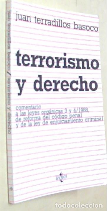 Livros em segunda m&atilde;o: Terrorismo y derecho - TERRADILLOS BASOCO, Juan: