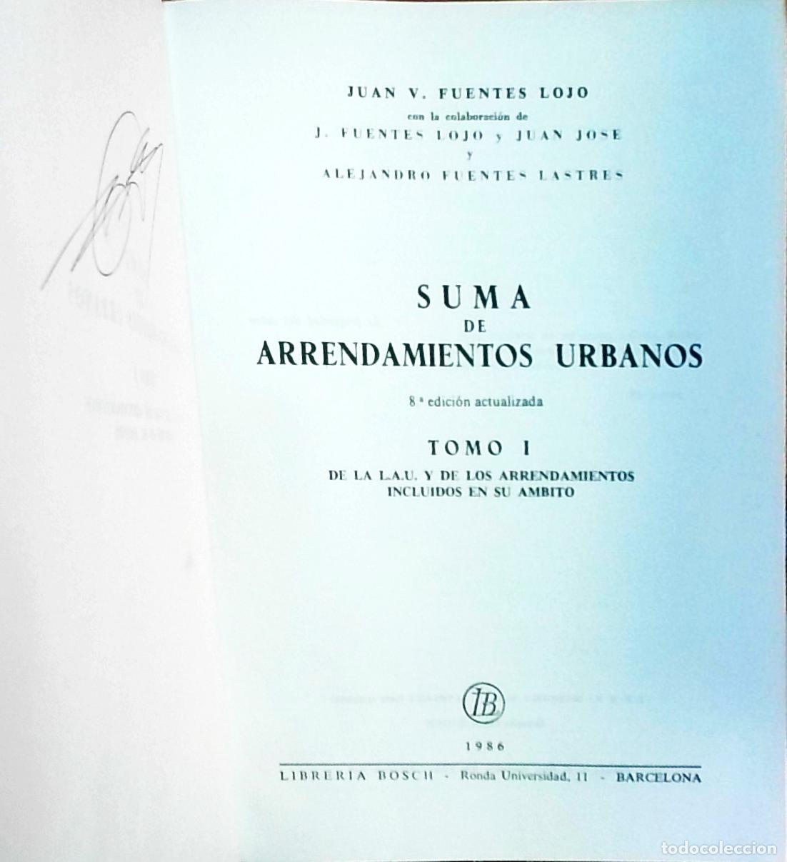 Livros em segunda m&atilde;o: Suma arrendamientos urbanos. Tomo I: De la L.A.U. y de los arrendamientos incluidos en su &aacute;mbito - F