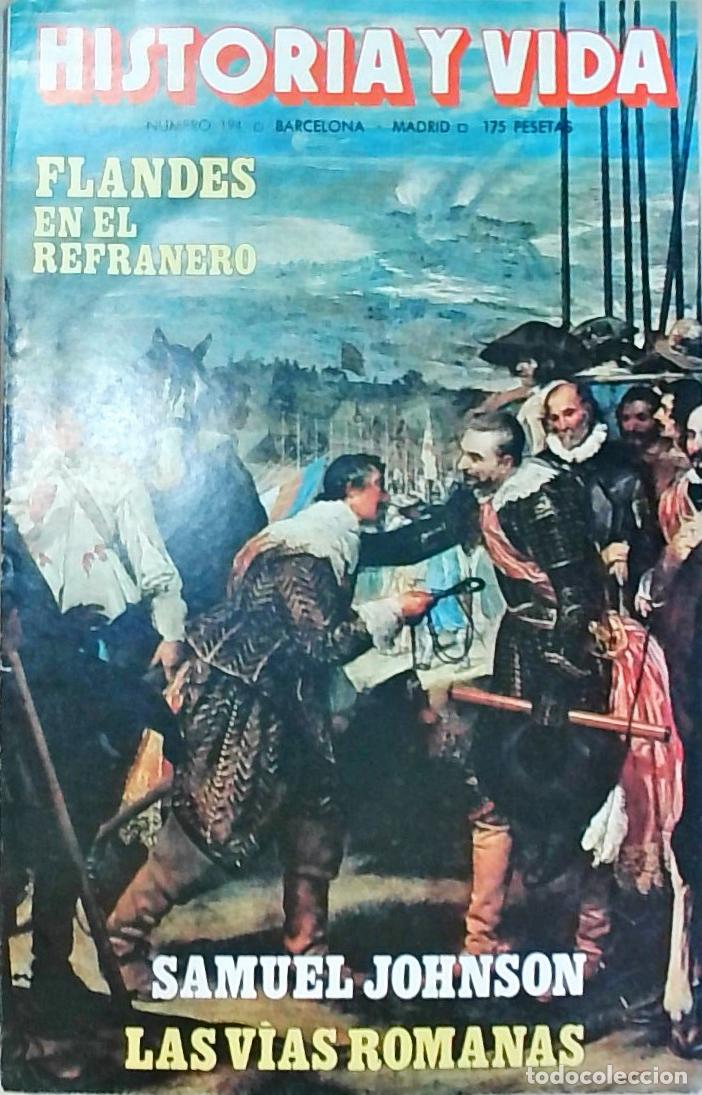 Livros em segunda m&atilde;o: Historia y Vida n&ordm; 194: Flandes en el refranero. Samuel Johnson. Las v&iacute;as romanas - REVISTA: